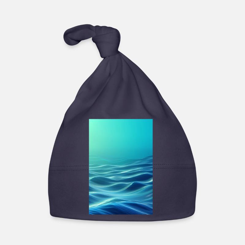 Low-Poly Wave Baby Bio-Mütze