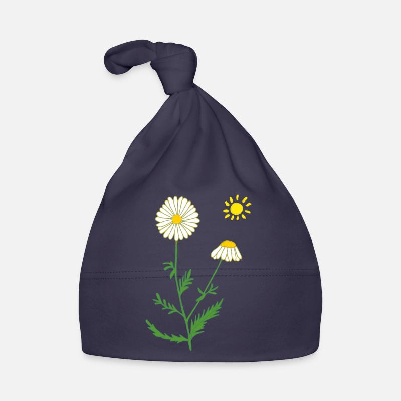 Chamomile with sun Organic Baby Cap