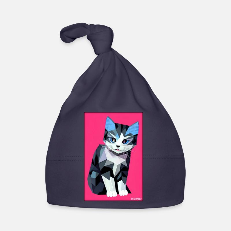 Chat Chat Polygone Animal House Tiger Pet Bonnet bio Bébé