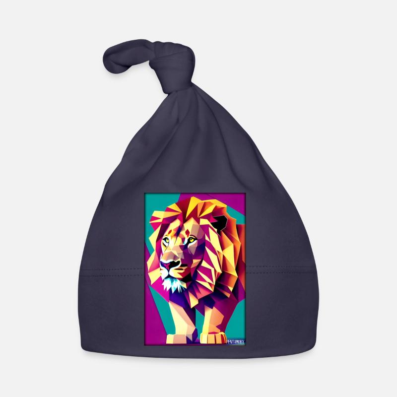 Leo Polygon Arc-en-ciel coloré sauvage Faune sauvage Bonnet bio Bébé