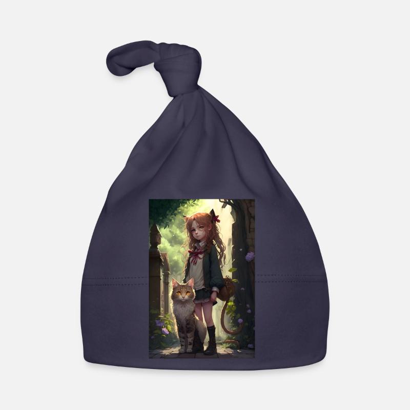 Anime Katze Mädchen Frau Geschenk Baby Bio-Mütze