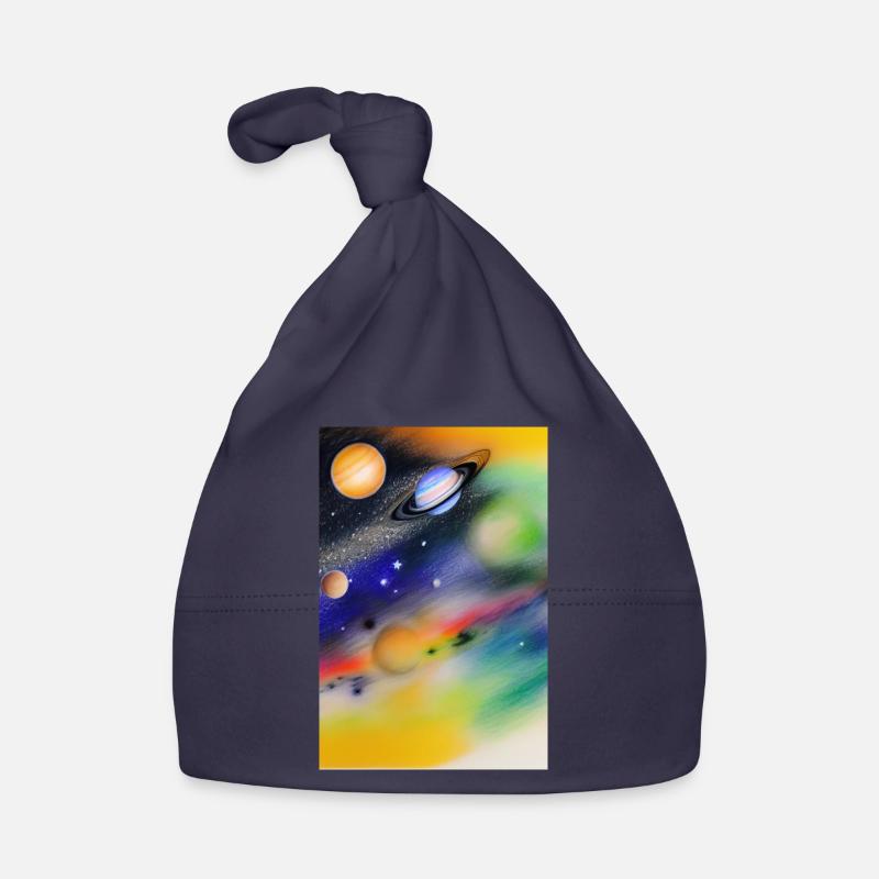 Space and planets Organic Baby Cap