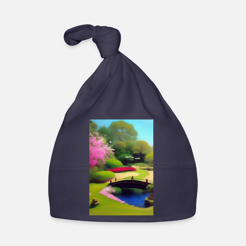 Chinesischer Zen Garten Baby Bio-Mütze