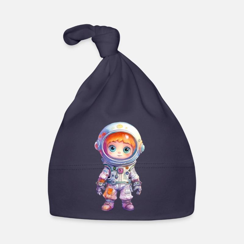 Dessin à l’aquarelle d’astronaute Bonnet bio Bébé