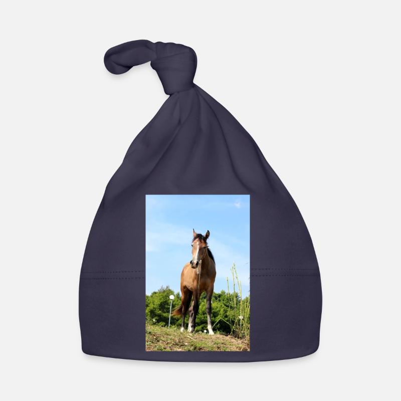Affiche Cheval Cheval Bonnet bio Bébé
