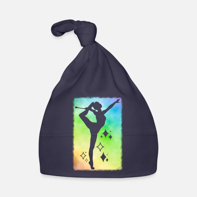 Twirleuse raindow background Bonnet bio Bébé