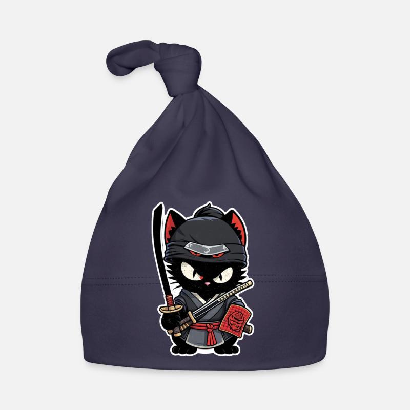 Ninja Cat - Samurai Kitten Organic Baby Cap