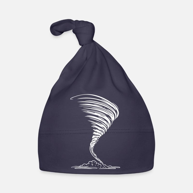 Tornado silhouette, dramatic and powerful Organic Baby Cap