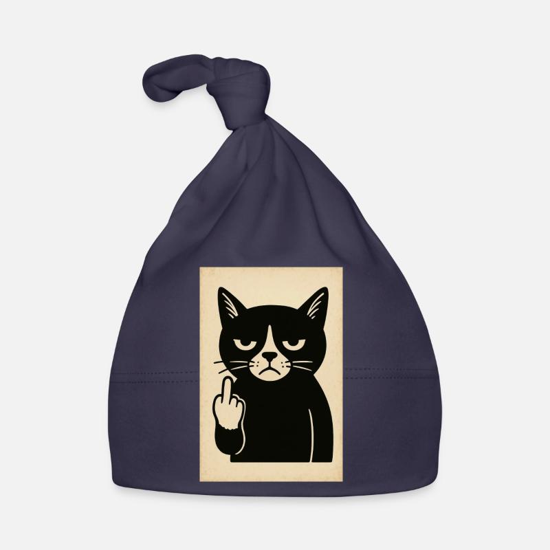 Grumpy Kitten Organic Baby Cap