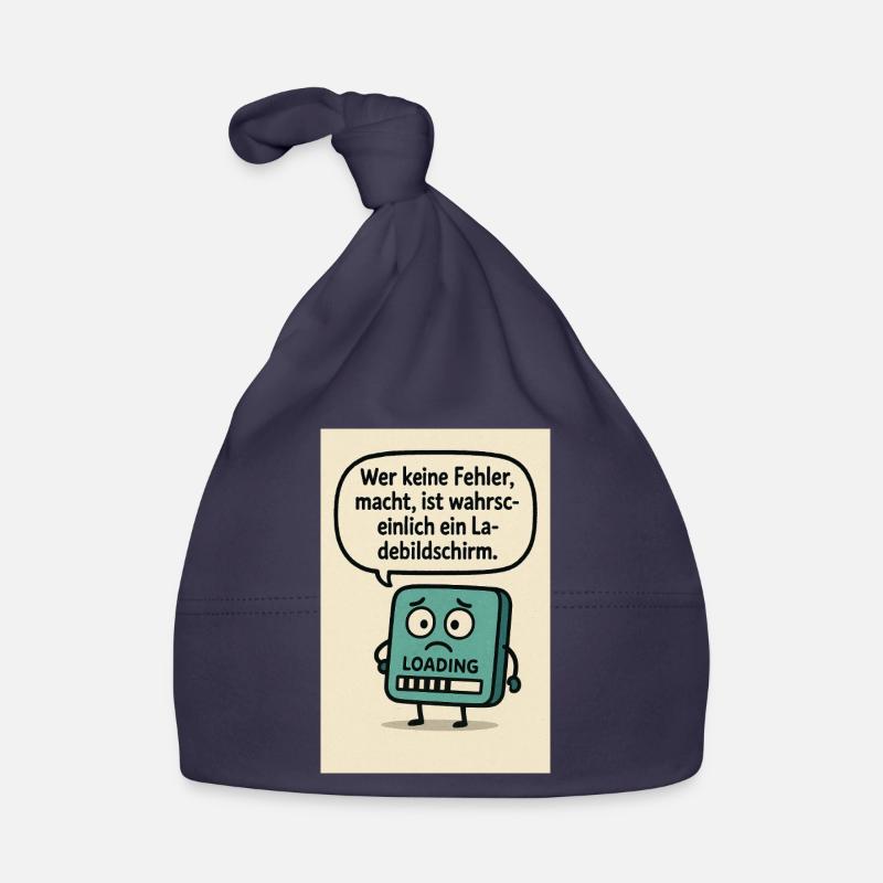 Celui qui ne se trompe pas, - Bonnet bio Bébé - marine