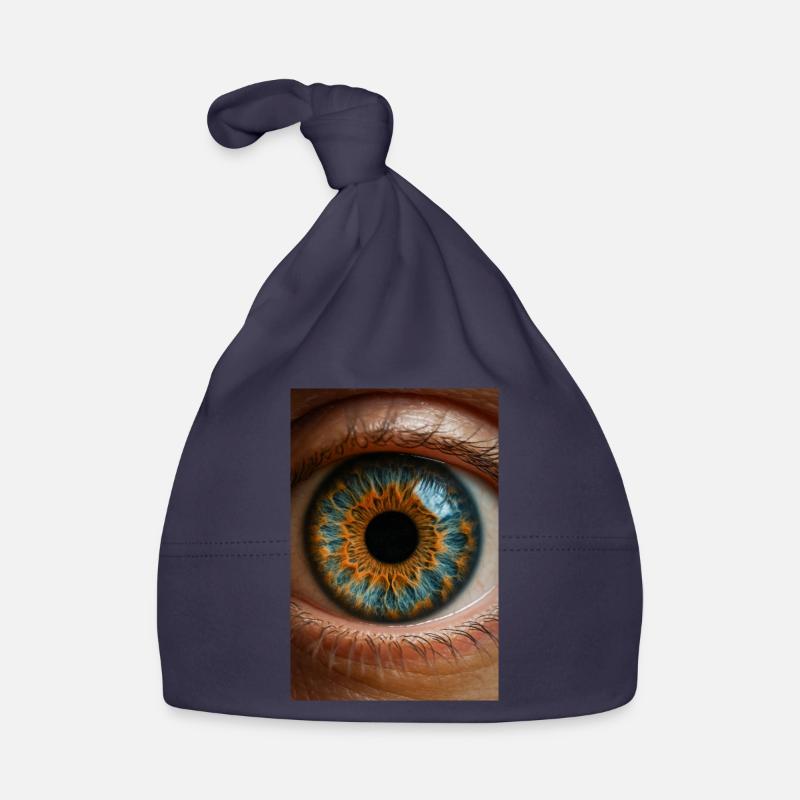 Fiery Blue Iris Close-Up Organic Baby Cap
