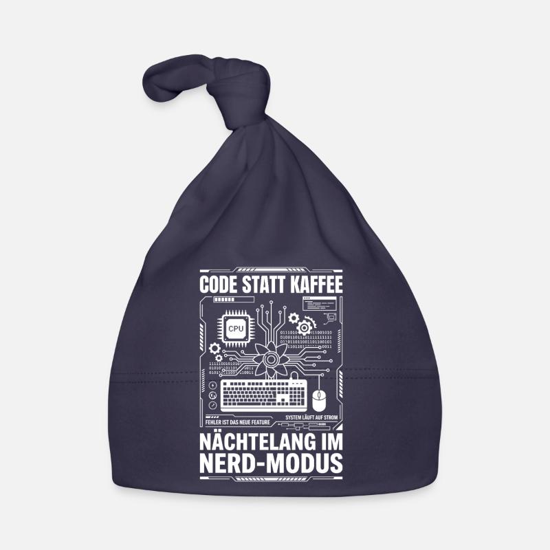 Code statt Kaffee Nerd-Modus Baby Bio-Mütze