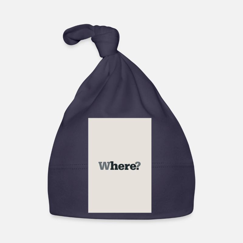Where? – Modern Minimal Poster Organic Baby Cap