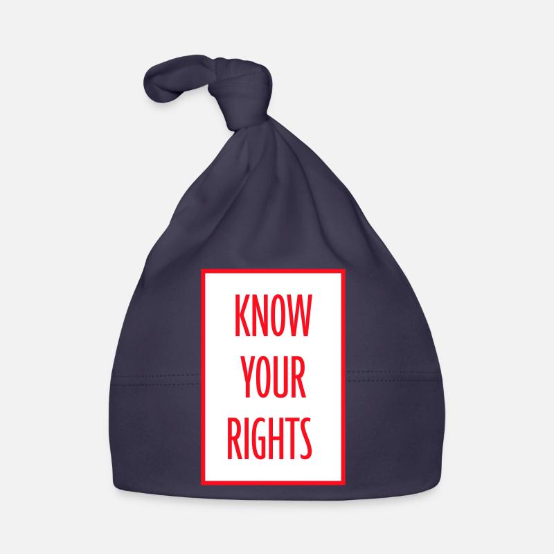 Know Your Rights Activism Justice Freedom Organic Baby Cap