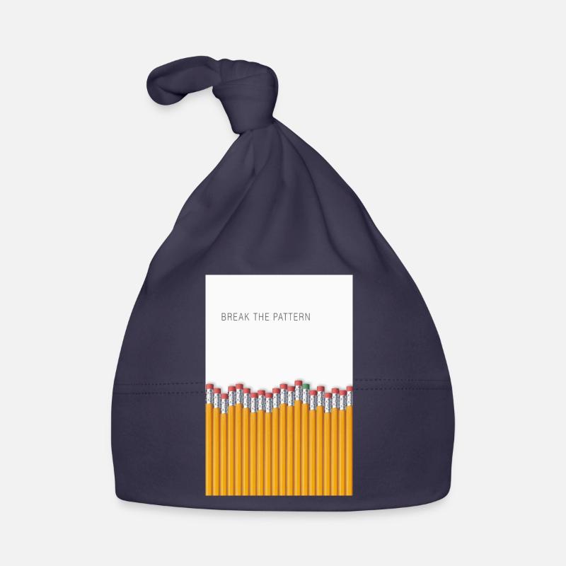 Break the Pattern Minimalist Statement Design Organic Baby Cap