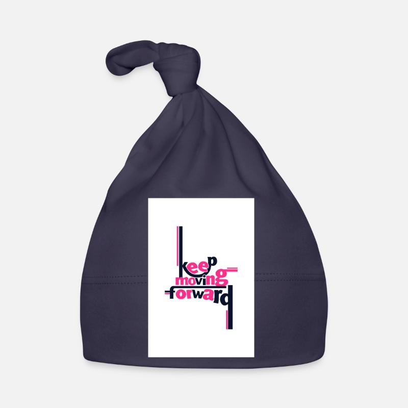 Keep Moving Forward Bold Statement Pink Baby Bio-Mütze