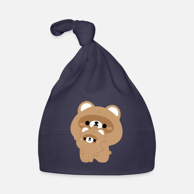 Cute Beaver Couple Organic Baby Cap