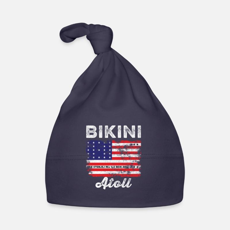 Drapeau de l’atoll de Bikini en détresse Drapeau de Bikini Bonnet bio Bébé