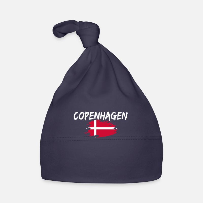 Copenhague Danemark Drapeau Copenhague Bonnet bio Bébé