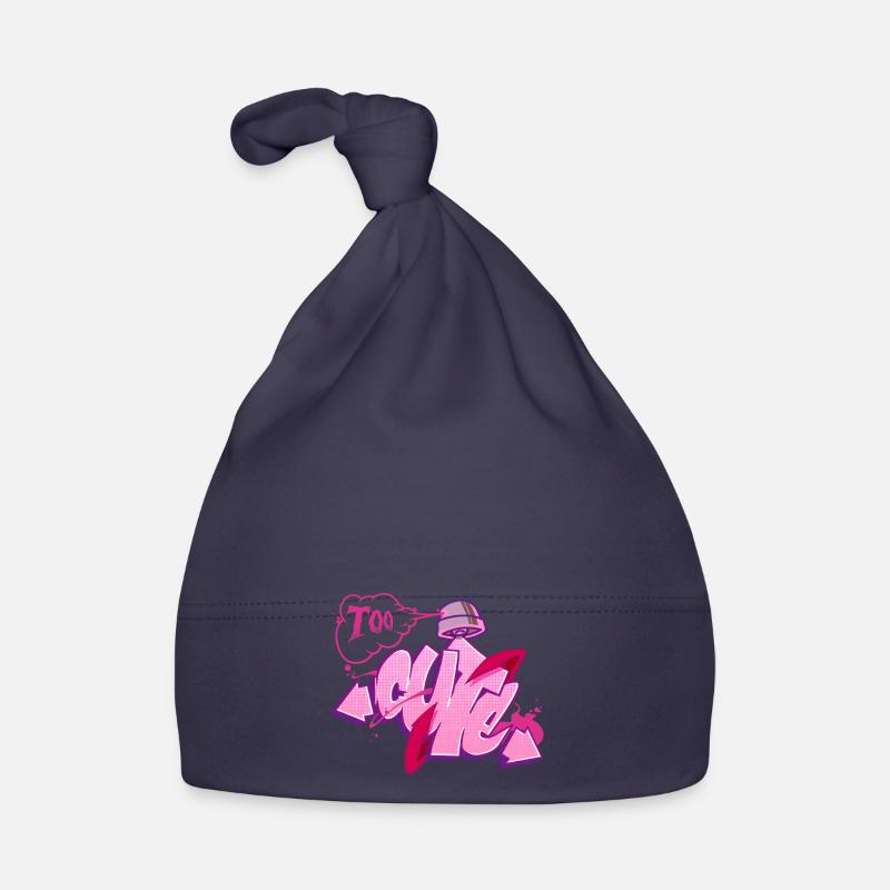 Graffiti 'Trop mignon | Trop mignon Bonnet bio Bébé
