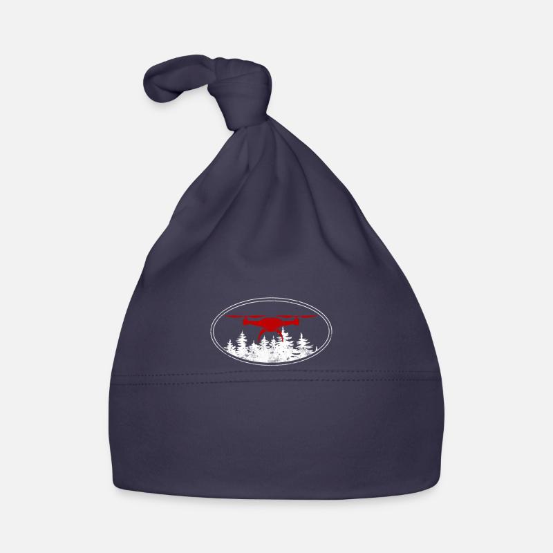 Drone drone logo with forest vintage we Organic Baby Cap