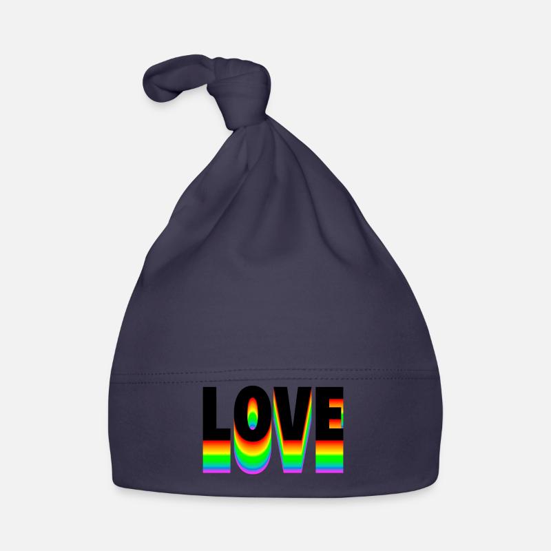 Love Text Arc-en-ciel Bonnet bio Bébé