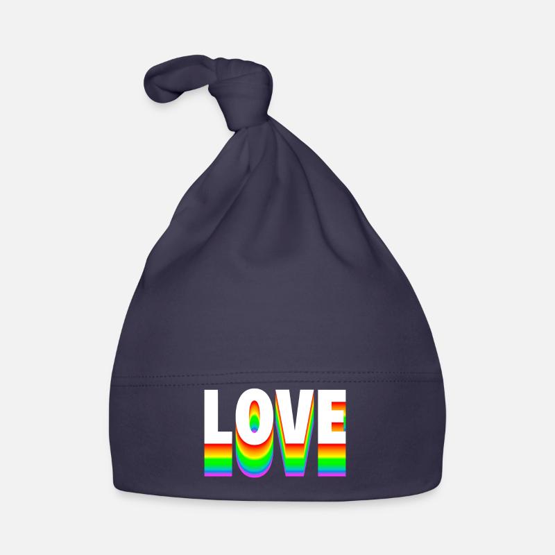 Love Text Arc-en-ciel Bonnet bio Bébé
