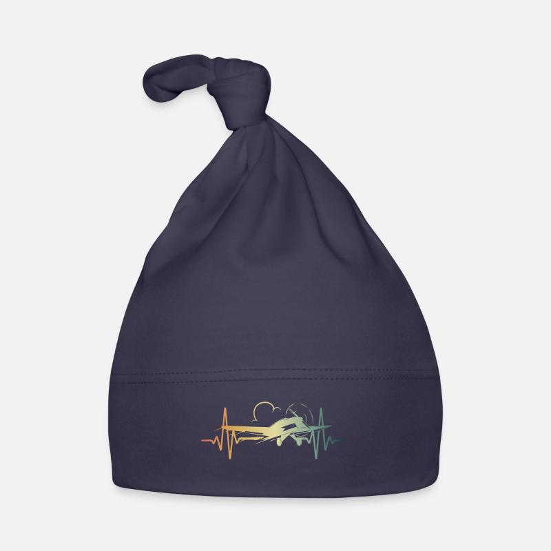 Heartbeat Flyer Airplane Pilot Organic Baby Cap