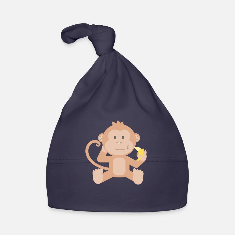 Singe avec la banane Bonnet bio Bébé