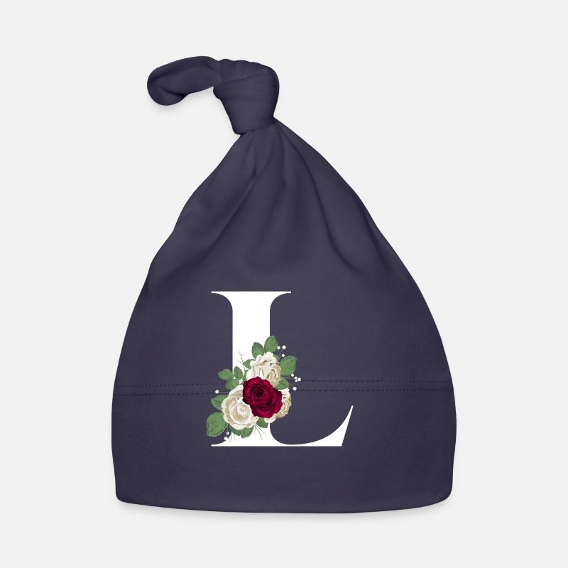 lettre L fleuris Bonnet bio Bébé