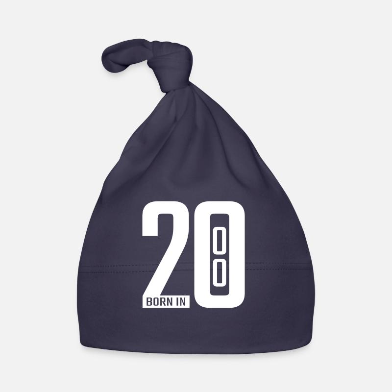 Born in 2000 white Baby Bio-Mütze