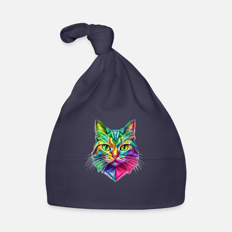 FLASHY STYLIZED CAT Organic Baby Cap