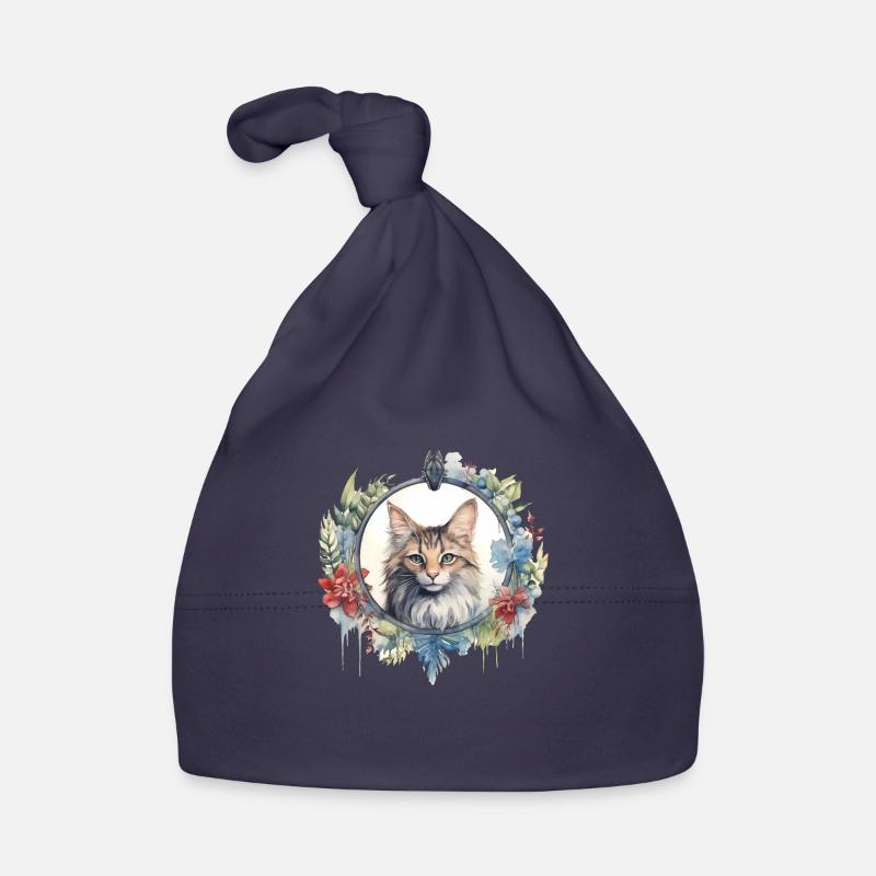 Manx-Katze Boho-Stil, Liebeskatzen Baby Bio-Mütze
