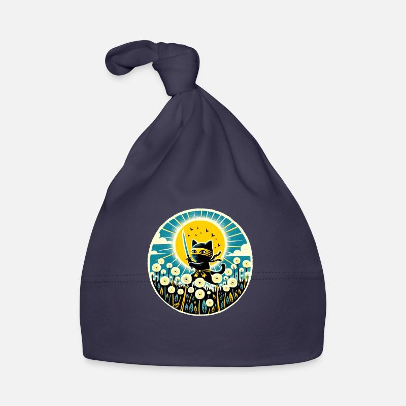 Chat Ninja Pissenlit Bonnet bio Bébé