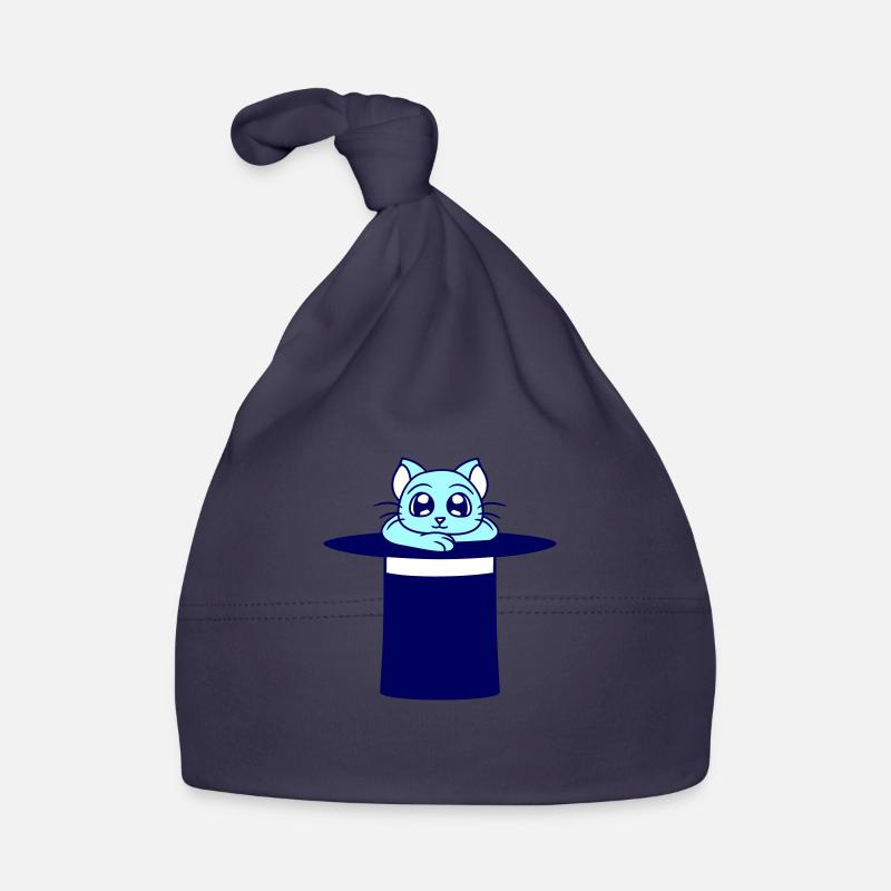 Magical Enchanted Top Hat Wizard Cat Organic Baby Cap