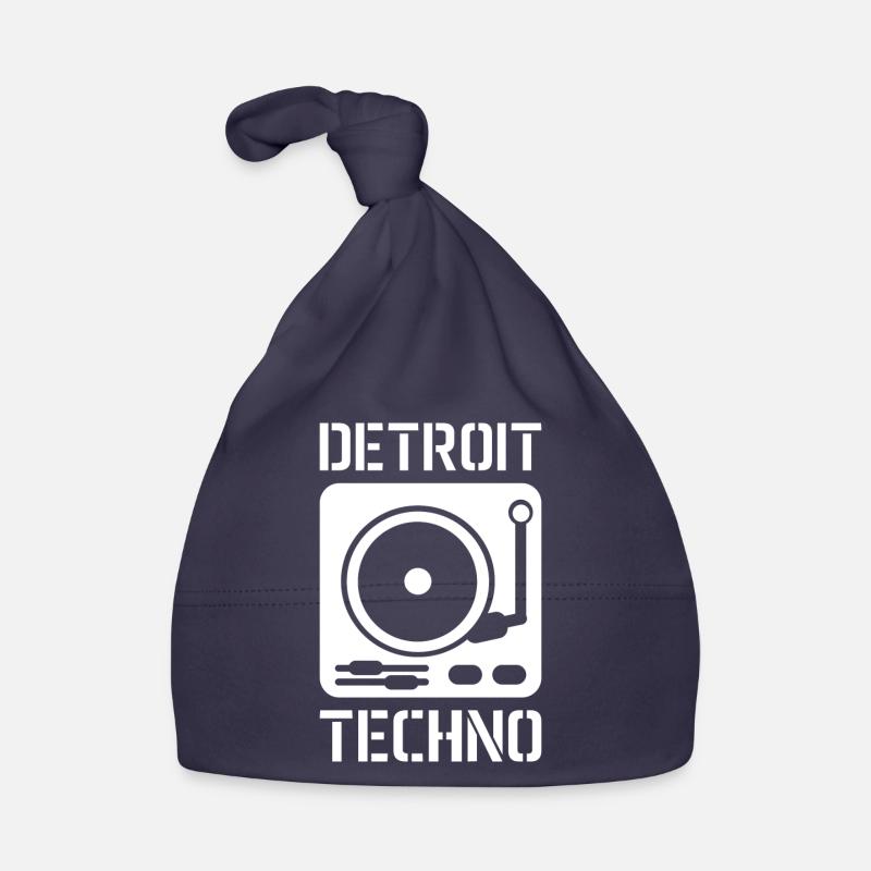 Detroit techno Geschenk Rave Spruch Baby Bio-Mütze