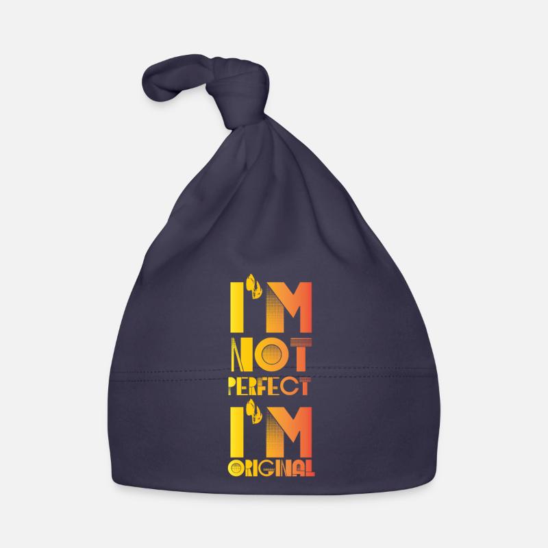 Je ne suis pas parfait, original - Bonnet bio Bébé - marine