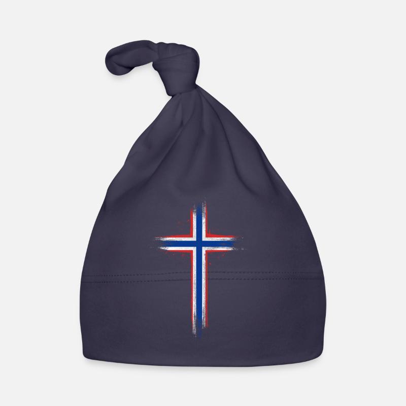 Drapeau de la Norvège Scandinavie Drapeau norvégien Bonnet bio Bébé