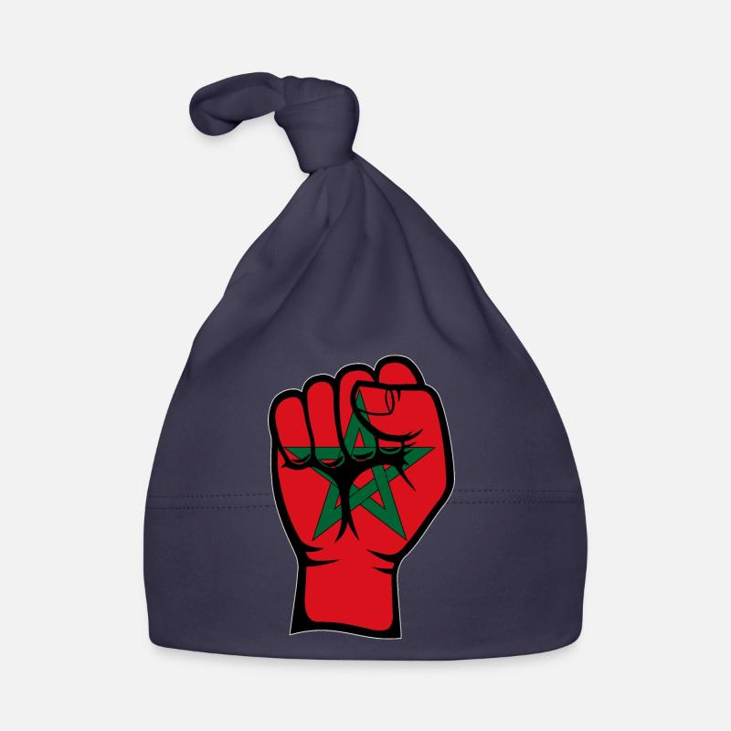 Marokko Flagge Faust Hand Symbol Baby Bio-Mütze