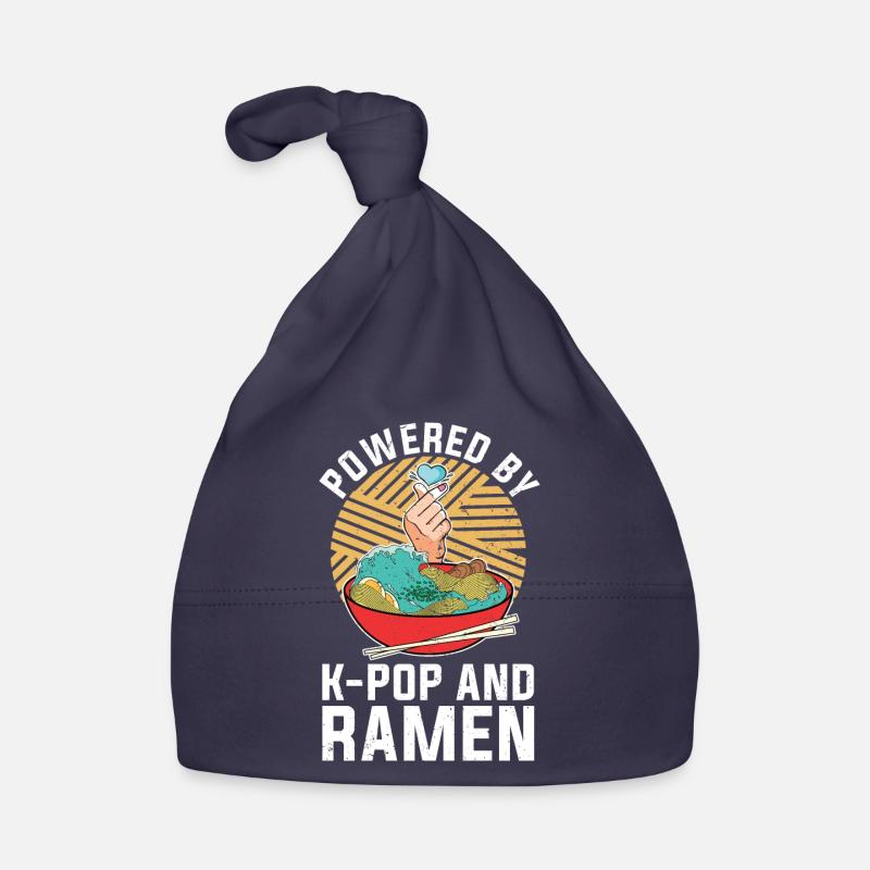Propulsé par la K Pop et les Ramen Funny K Pop - Bonnet bio Bébé - marine
