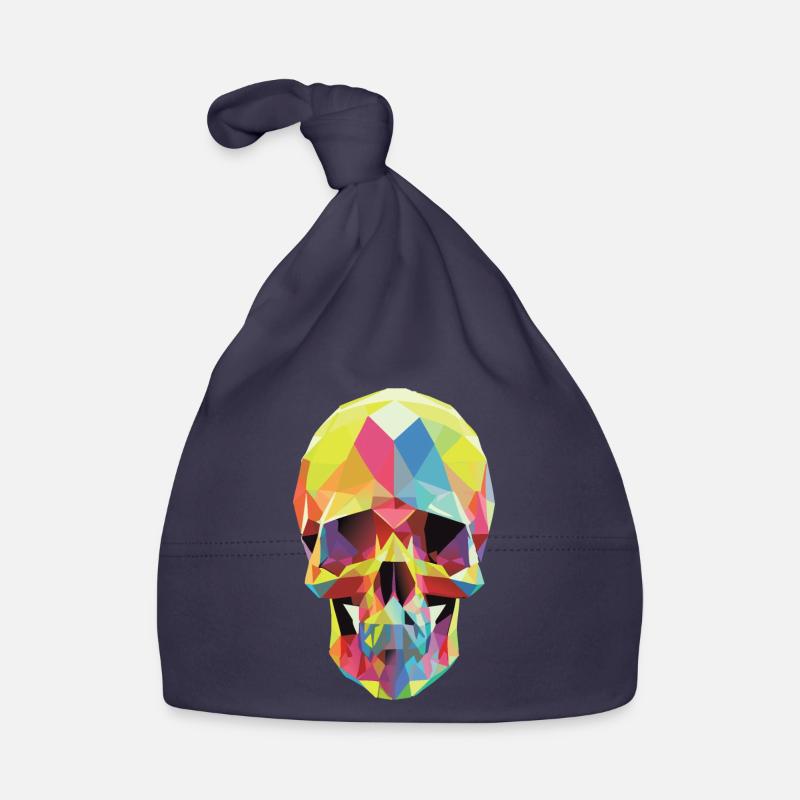Low Poly Skull Organic Baby Cap
