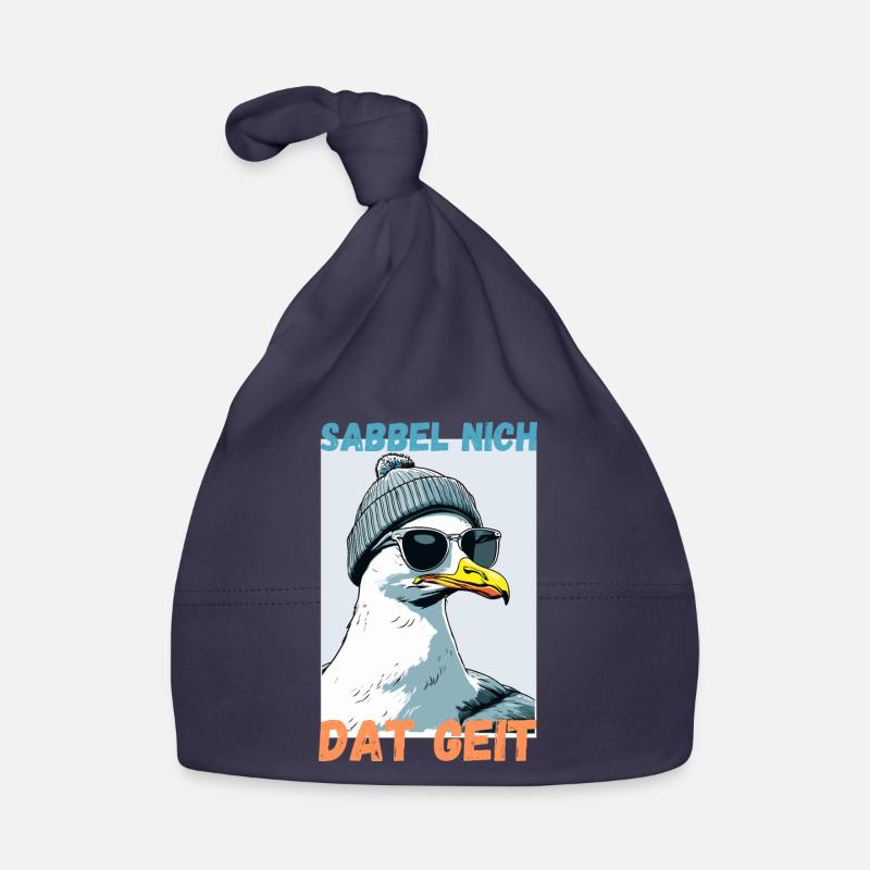 Don't babble that's okay Hamburg dialect seagull funny Organic Baby Cap