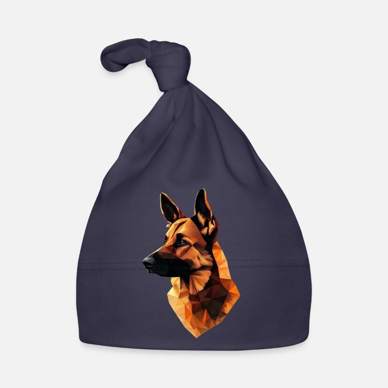 German Shepherd Low Poly Design Organic Baby Cap