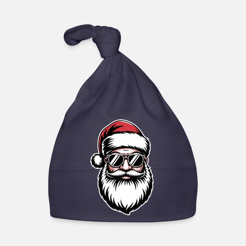 Cooler Weihnachtsmann mit Sonnenbrille Baby Bio-Mütze