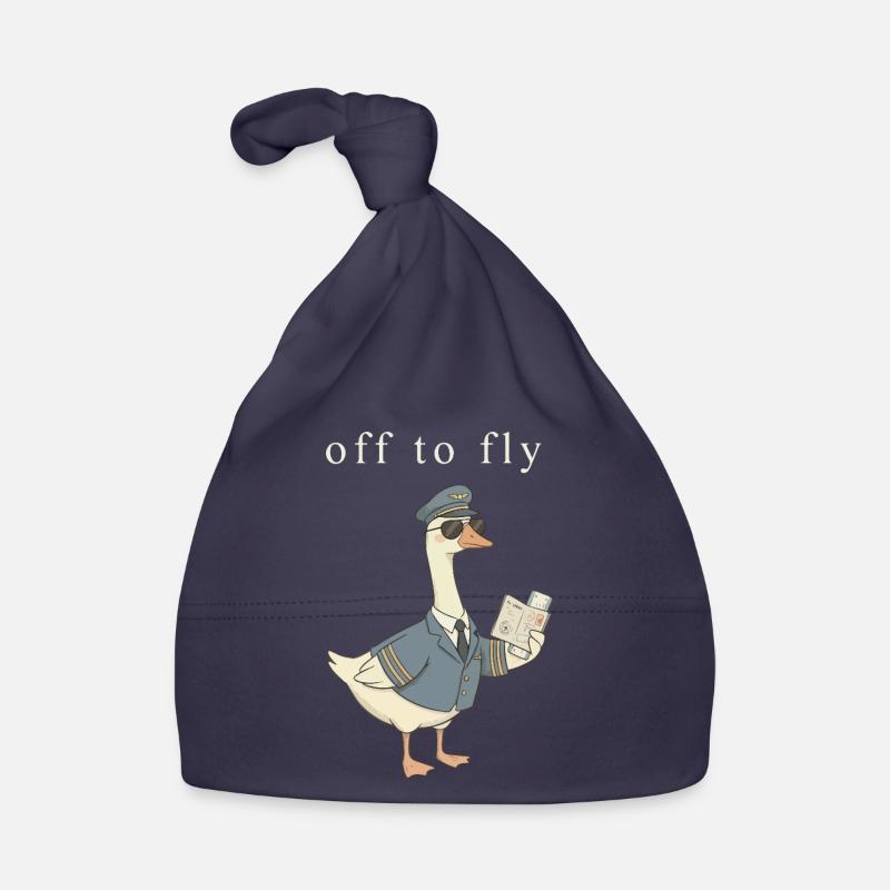 Duck pilot on take-off Organic Baby Cap