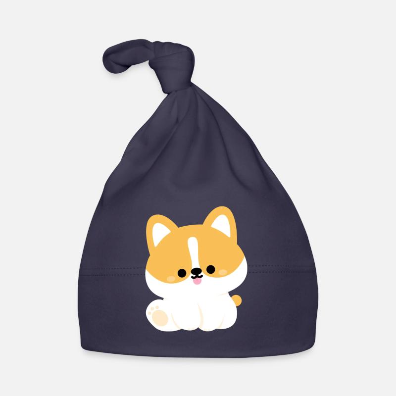 Corgi mignon - Bonnet bio Bébé - marine