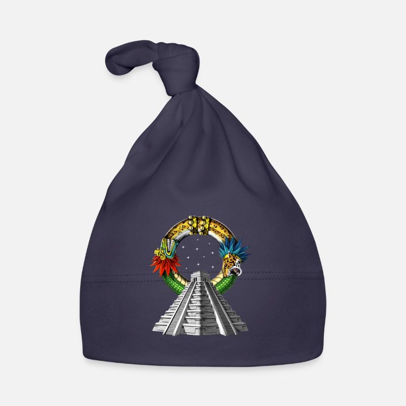 Ancient Aztec Pyramid Organic Baby Cap