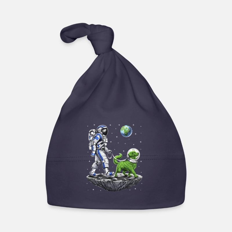 Astronaute de l’espace promenant un chien extraterrestre Bonnet bio Bébé