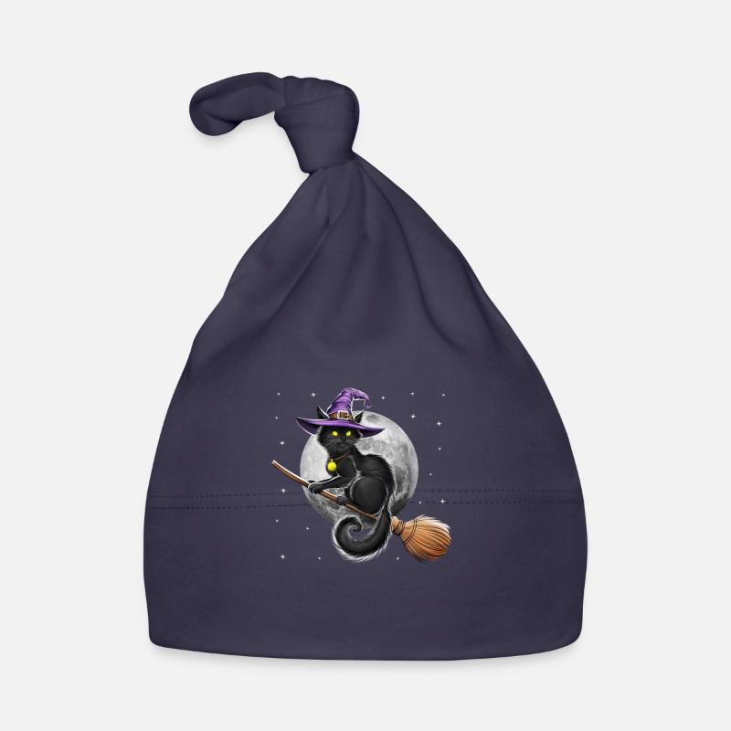 Balai d’équitation Cat Witch - Bonnet bio Bébé - marine