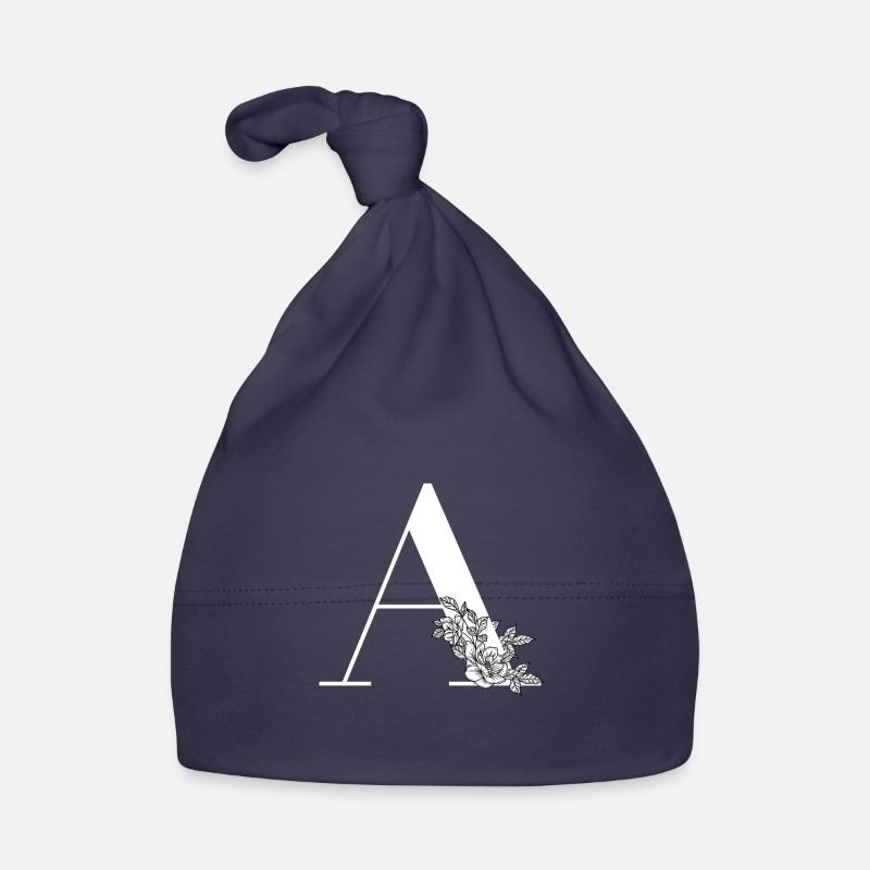Lettre A Fleur Bonnet bio Bébé